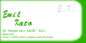 emil kato business card