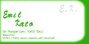 emil kato business card